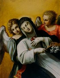 The Ecstasy of Saint Catherine - Агостино Карраччи
