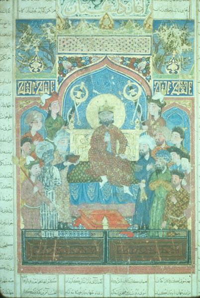 Iskandar enthroned, 1336 - Ахмад Муса
