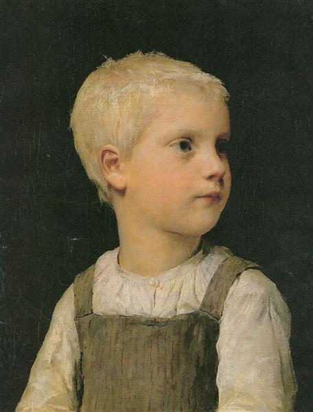 Portrait of a boy (Walter Stucki?), 1891 - Albrecht Anker