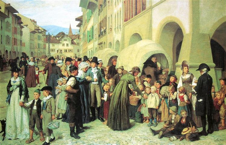 The country children, 1876 - Albrecht Anker