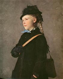 Hip picture of a girl (Marie Anker) - Albert Anker