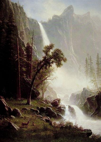 Bridal Veil Falls, Yosemite, c.1871 - Альберт Бірштадт