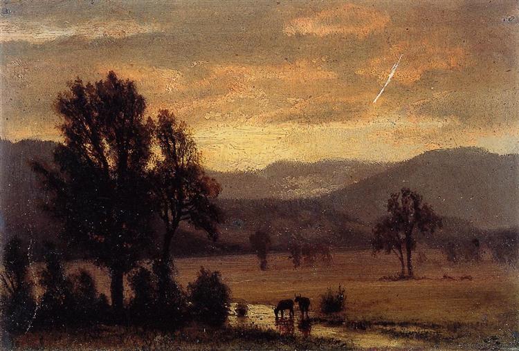Landscape with Cattle, 1859 - Альберт Бирштадт