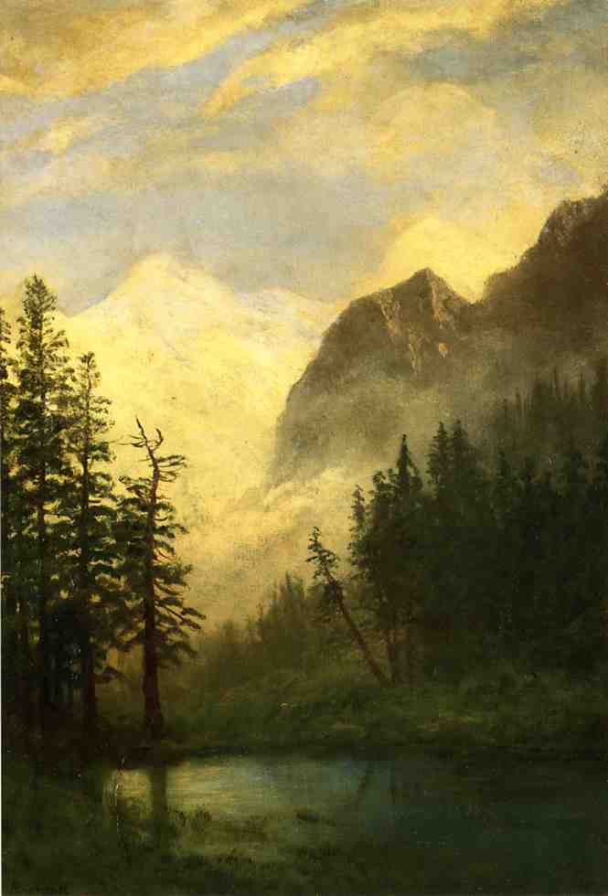 Mountain Landscape - Albert Bierstadt - WikiArt.org - encyclopedia of ...