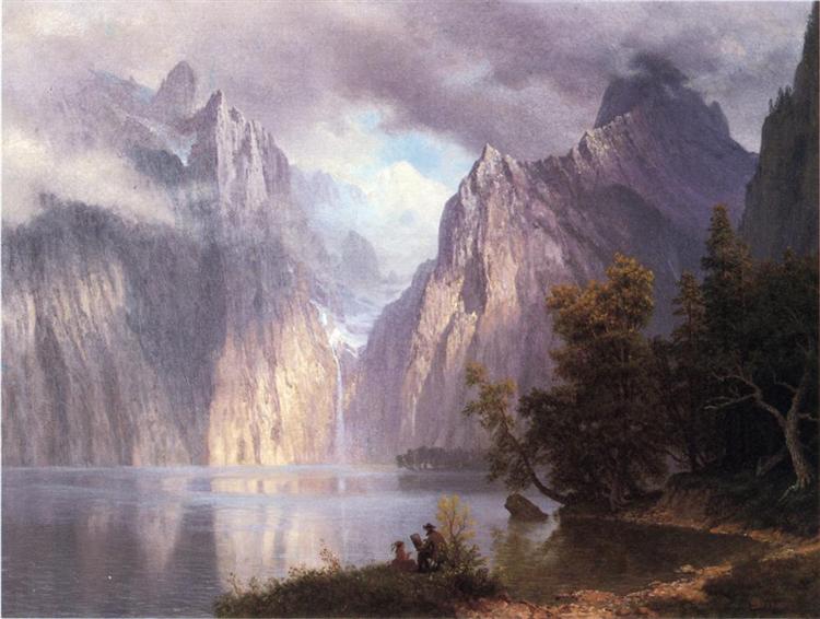 Scene in the Sierra Nevada, c.1861 - 阿爾伯特·比爾施塔特