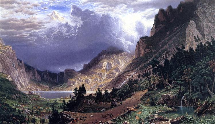 Storm in the Rocky Mountains, Mt. Rosalie, 1869 - 阿爾伯特·比爾施塔特