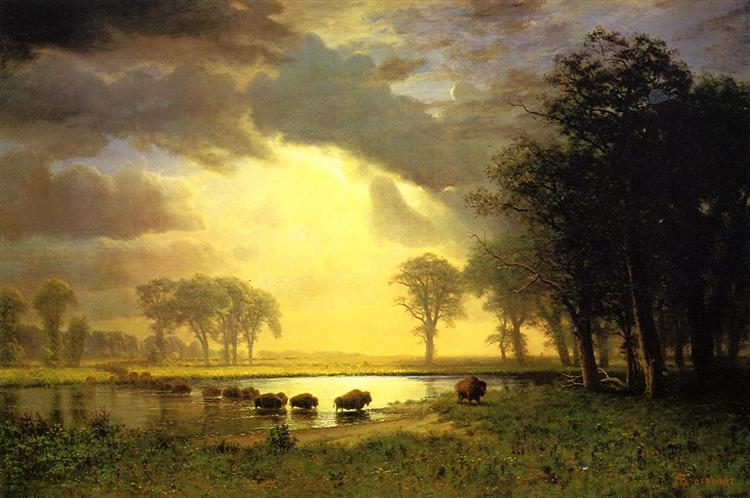 The Buffalo Trail, c.1867 - 阿爾伯特·比爾施塔特