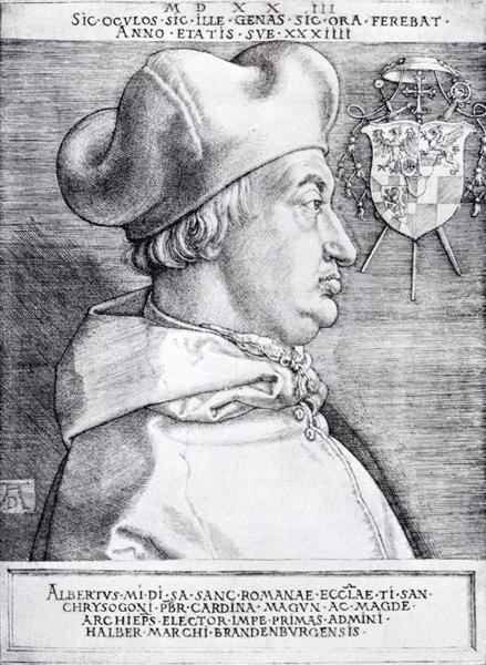 Cardinal Albrecht Of Brandenburg, 1523 - Альбрехт Дюрер