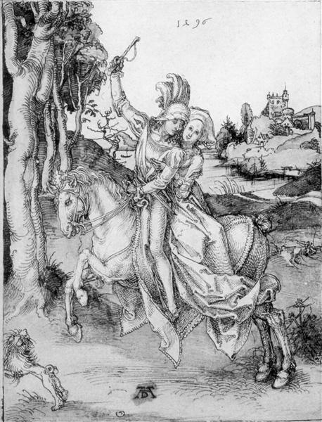 Couple on Horseback, 1496 - Альбрехт Дюрер