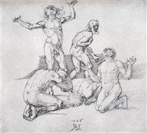 Five Male Nudes - Albrecht Dürer