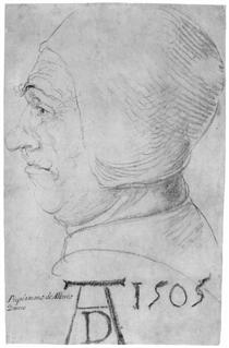 Head of an old man in profile - Albrecht Dürer
