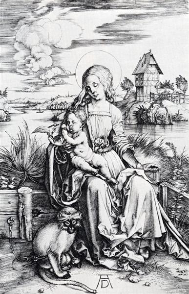 Madonna With The Monkey, 1498 - Alberto Durero