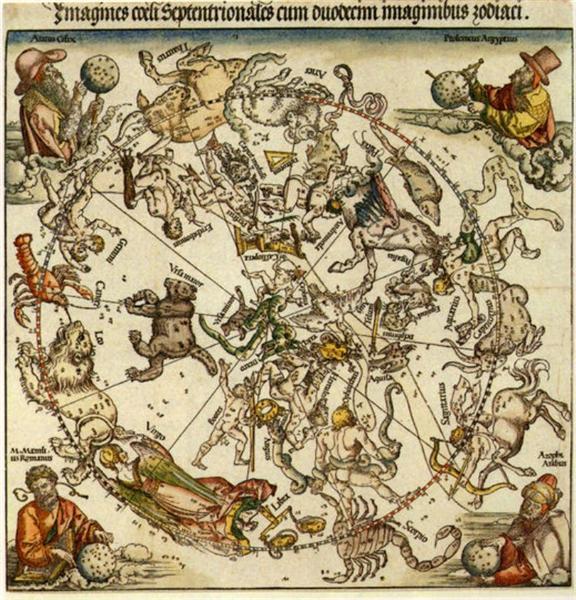 Карта северного неба, 1515 - Альбрехт Дюрер