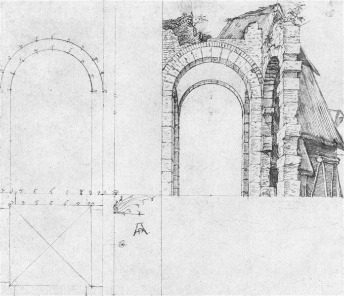 Этюд перспективы, c.1502 - c.1504 - Альбрехт Дюрер