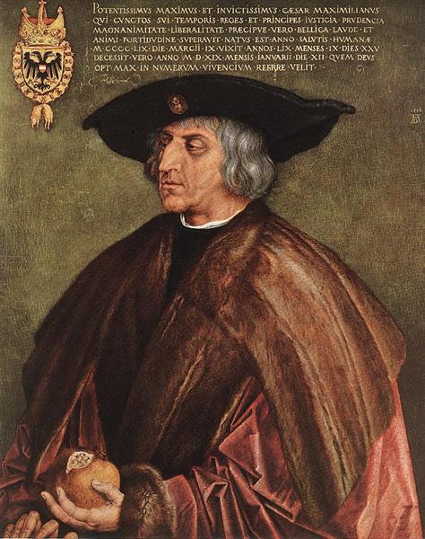 Portrait of Emperor Maximilian I, 1518 - Albrecht Durer
