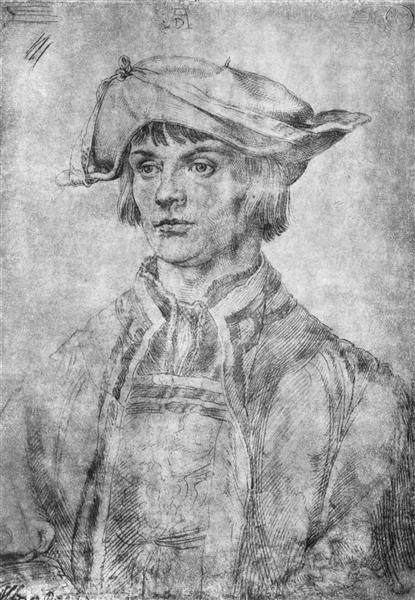 Portrait of Lukas van Leyden, 1521 - Альбрехт Дюрер
