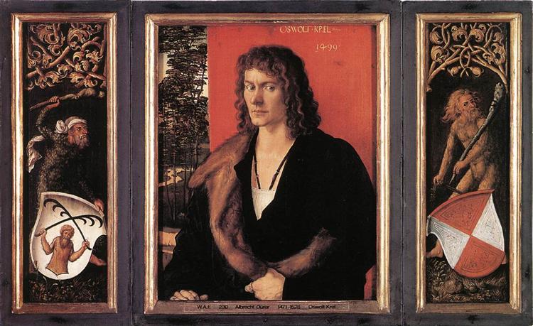 Portrait of Oswolt Krel, 1499 - Альбрехт Дюрер
