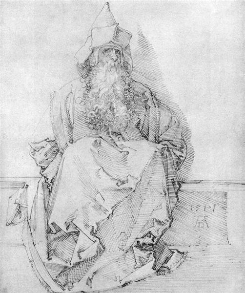 Сидящий пророк, 1517 - Альбрехт Дюрер