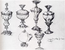 Six Goblets - Albrecht Dürer