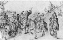 Society on horseback - Albrecht Dürer