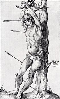 St. Sebastian At The Tree - Albrecht Dürer