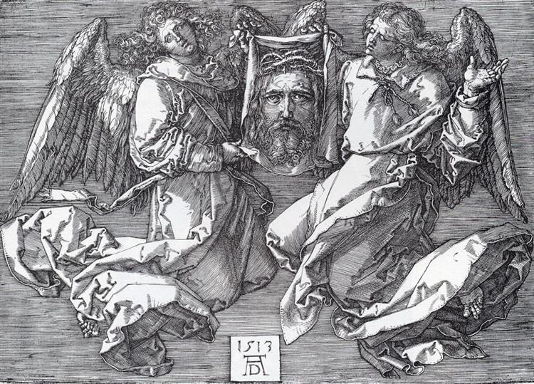 Sudarium Displayed By Two Angels, 1513 - Albrecht Dürer