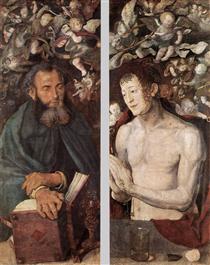 Dresden Altarpiece (side wings - St. Anthony, St. Sebastian) - Albrecht Durer