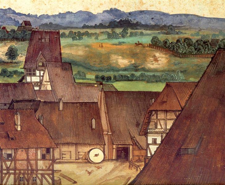 Проволочная мельница на Пегнице, 1494 - Альбрехт Дюрер