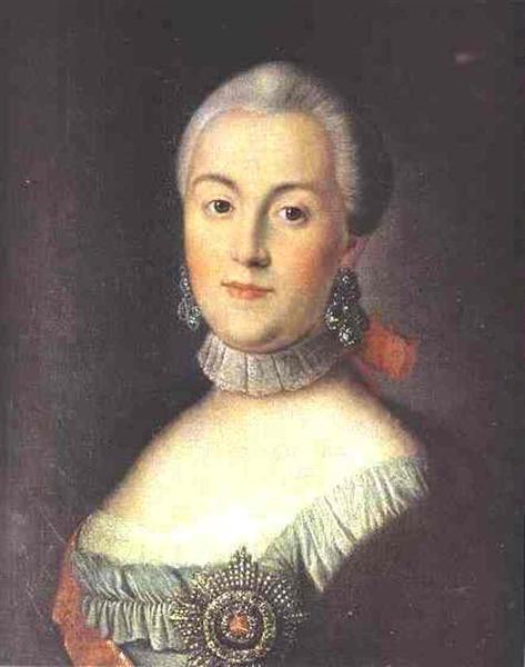 Portrait of Grand Duchess Catherine Alekseevna, Future Empress Catherine II the Great, 1760 - 1770 - Alexeï Antropov