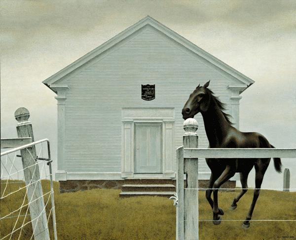 Church and Horse, 1964 - Alex Colville