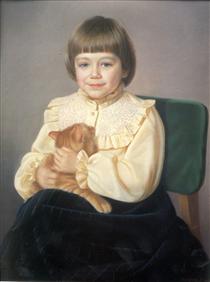 Violet with the cat - Олександр Шилов