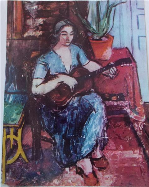 Woman with Guitar, 1940 - Alexandru Ciucurencu