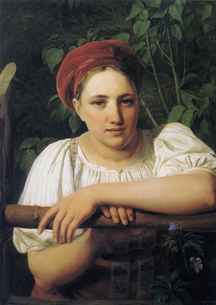 A Peasant girl from Tver, 1840 - Alexei Gawrilowitsch Wenezianow