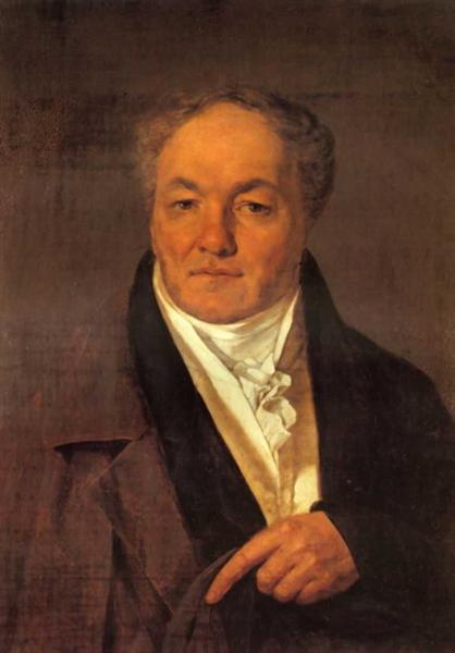 Portrait of P. I. Milyukov, 1820 - Alexei Gawrilowitsch Wenezianow