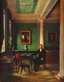 Portrait of the State Chancellor of the Internal Affairs, Prince Victor Pavlovich Kochubey in his Study - Alexey Venetsianov