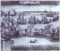 The Bringing of 4 Swedish Frigates in St. Petersburg after the Victory in the Battle of Grengam September 8 1720 - Олексій Зубов
