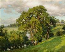 Ash Trees at Cropthorne, Worcestershire - Alfred Parsons