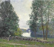 A Turn of the River Loing, Summer - Alfred Sisley