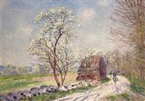 Along the Woods in Spring - Alfred Sisley