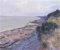 Cliffs at Penarth, Evening, Low Tide - Alfred Sisley