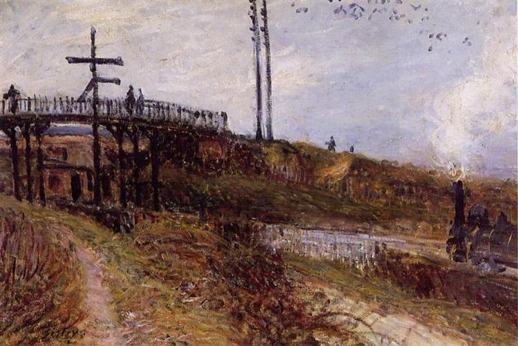 Footbridge over the Railroad at Sevres, c.1879 - Alfred Sisley