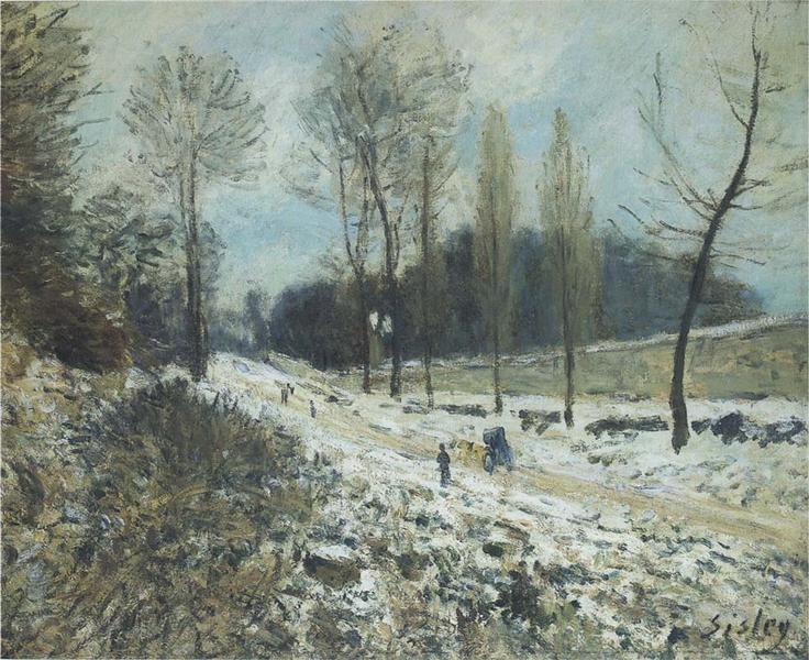 Route to Marly Le Roi in Snow - Alfred Sisley