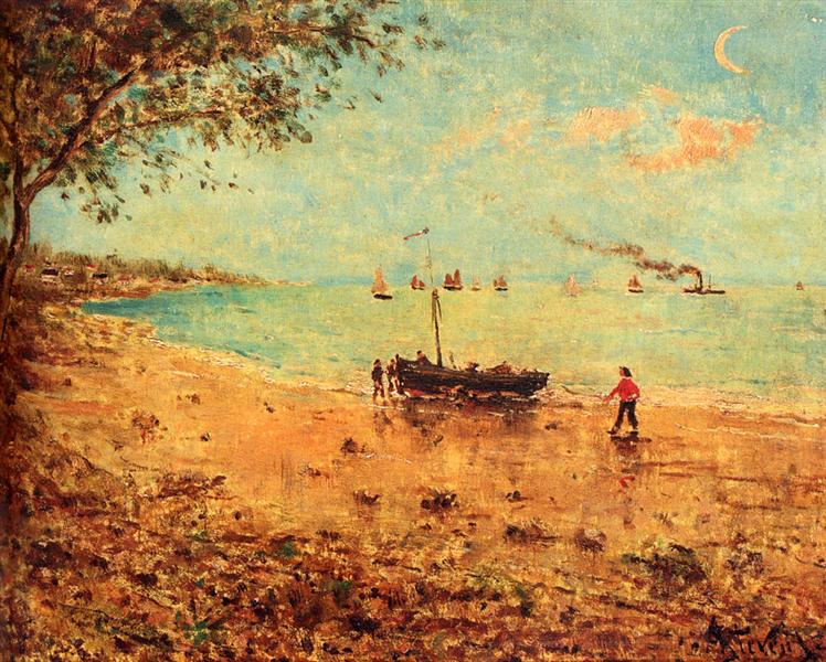 A Beach In Normandy, c.1880 - c.1885 - Альфред Стевенс