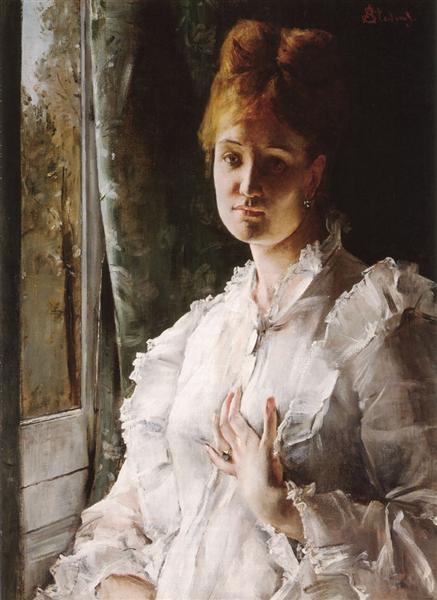 Portrait of a Woman in White - Альфред Стевенс