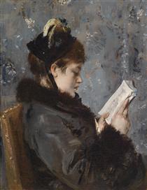 Portrait of a young lady - Альфред Стевенс