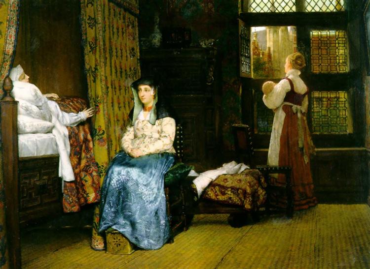 Родильная комната, семнадцатый век, 1868 - Лоуренс Альма-Тадема