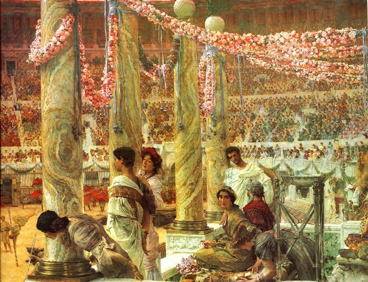 Caracalla and Geta. A Bear Fight in the Coliseum, 1909 - Lawrence Alma-Tadema