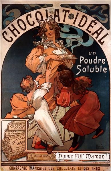 Chocolat Ideal, 1897 - Alfons Maria Mucha