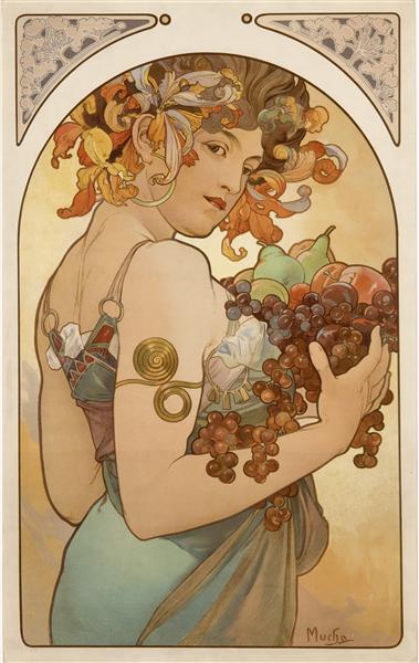 Fruit, 1897 - Alphonse Mucha
