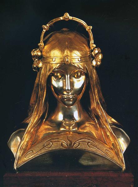 Head of a Girl, 1900 - Alphonse Mucha